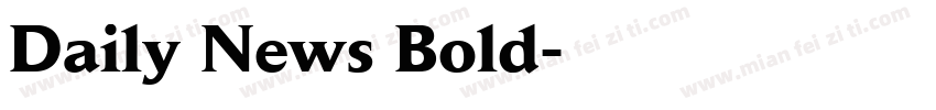 Daily News Bold字体转换